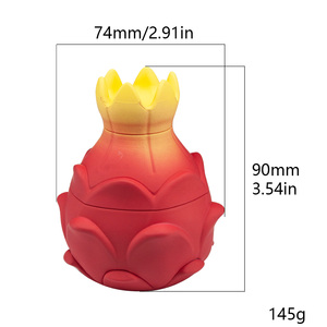 GP122514 Broyeur à herbes 4 couches en plastique et métal au design fruit de dragon multicolore, personnalisable avec logo - Product Image 3