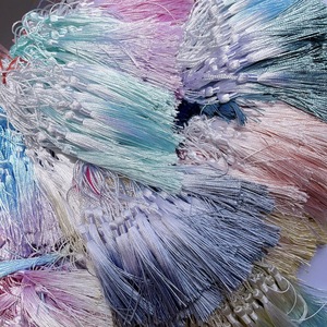 Borlas Teñidas a Mano con Degradado de Colores, Hilo de Poliéster de Seda de Hielo, Colores Mezclados, Estilo Retro, para Marcapáginas, Colgantes de Coche, Accesorios, Regalo - Product Image 2