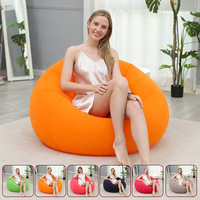 Canapé gonflable paresseux épais moderne Portable pliable chaise longue repose-pieds pouf flocage canapé pour chambre à coucher utilisation en extérieur