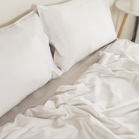 Ensemble de draps de lit en bambou écologique Queen Size soie de bambou literie de Noël soyeuse et respirante pour toutes les saisons Simple