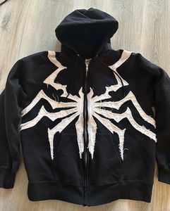 Venta caliente hombro caído cremallera en blanco bordado personalizado parche logotipo algodón sudadera Unisex pulóver cremallera Sudadera con capucha - Product Image 4