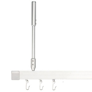 Barra de riel de cortina en forma de U, Riel de cortina de hospital montado en el techo, Clínica de aluminio con herrajes con barra de suspensión - Product Image 3