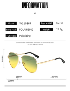 Moda Piloto Gafas <span class=keywords><strong>de</strong></span> <span class=keywords><strong>sol</strong></span> Hombres Gafas <span class=keywords><strong>de</strong></span> <span class=keywords><strong>sol</strong></span> polarizadas Día <span class=keywords><strong>Noche</strong></span> Gafas <span class=keywords><strong>de</strong></span> conducción Mujeres Camaleón Gafas UV400 - Product Image 6