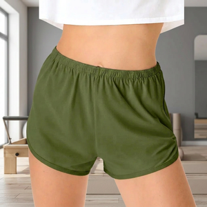 Shorts d'été pour femmes de qualité professionnelle, 100% coton, sport, fitness, yoga, gym, respirant, séchage rapide, anti-rides, écologique - Product Image 1