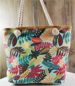 Bolso <span class=keywords><strong>de</strong></span> <span class=keywords><strong>playa</strong></span> floral <span class=keywords><strong>de</strong></span> un hombro <span class=keywords><strong>de</strong></span> estilo coreano para mujer, bolso <span class=keywords><strong>de</strong></span> mano con cremallera floral informal para viajes universitarios, stock a un precio más barato - Product Image 6