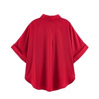 Ensemble tailleur 2 pièces décontracté et élégant pour femme 2026 : chemise à revers à manches courtes + mini-short chic rétro