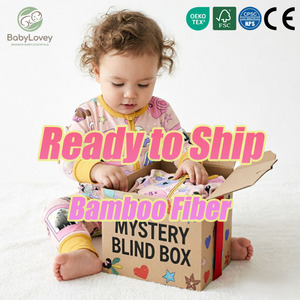 Babylovey Stokta Hızlı Kargo Karikatür Baskılı ve Çevre Dostu Bambu Kumaşlı Yenidoğanlar İçin Yumuşak Bambu Bebek Bodysi - Product Image 1