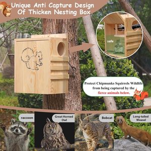 Bằng Gỗ Nhà Sóc Bên Ngoài Lồng Sóc Lồng Hộp Sóc Hộp Cho Bên Ngoài Nhà Chipmunk Cho Bên Ngoài - Product Image 4