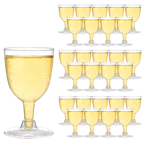 Qualidade Premium 5OZ Plástico para Flautas De Champanhe com Gold Glitter Rim Copos Descartáveis Para Festas - Product Image 4