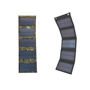 <b>Foldable</b> <b>Solar</b> Charger 10W 5 <b>Panels</b> Outdoor Waterproof Portable Power Bank for Camping Travel Emergency Use - Product Image 1
