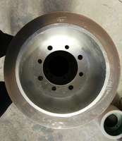 Tambour en aluminium de 12 pouces avec rouleau en caoutchouc de décorticage à 8 trous pour moissonneuses de riz pièces de machines agricoles