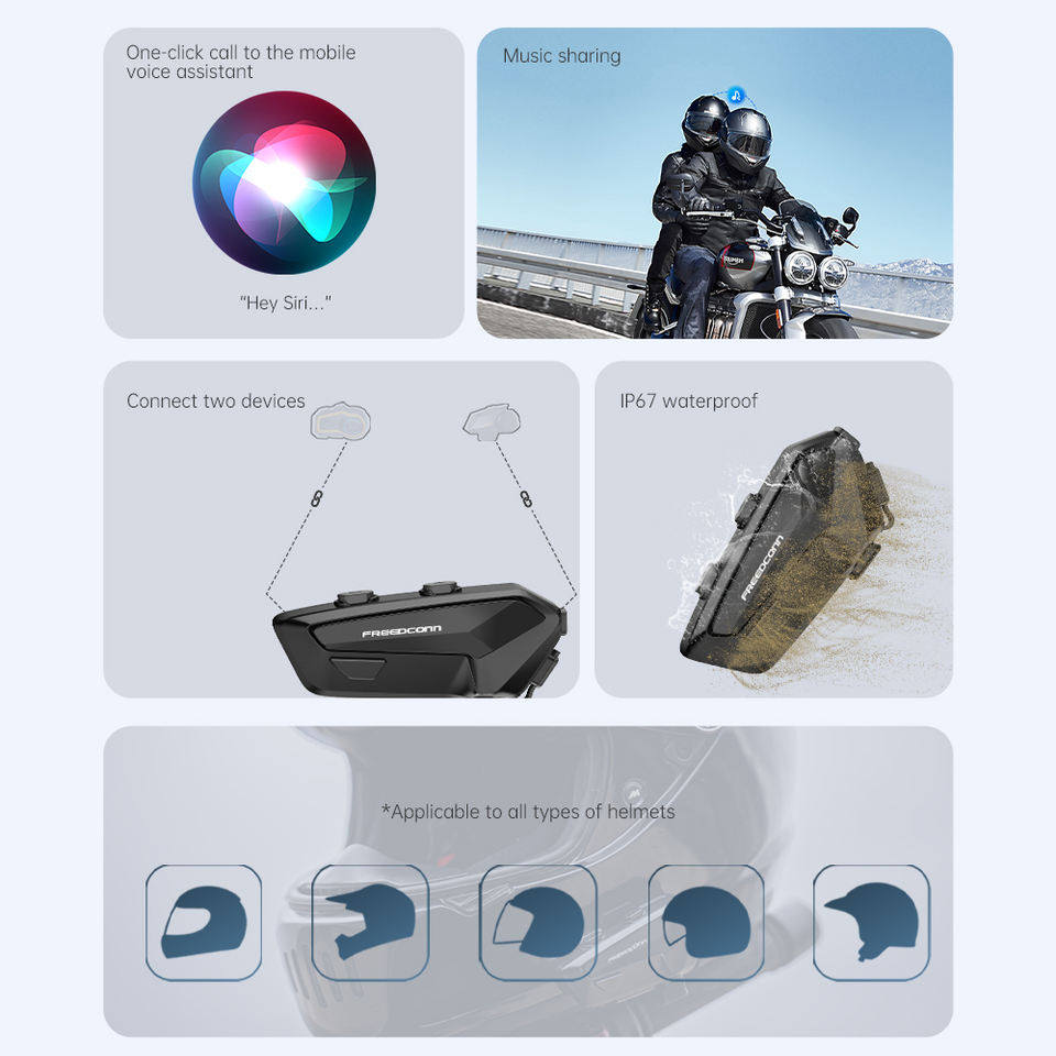 FreedConn FX PLUS Original Factory Headset Waterproof 1000m ...