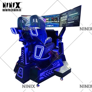 Simulateur de réalité virtuelle à triple écran pour course automobile, expérience de conduite immersive et dynamique, borne d'arcade à monnayeur pour jeux - Product Image 3