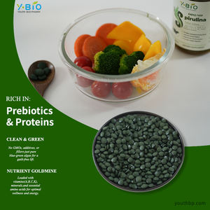 Gençlik toplu 500mg Spirulina tabletler 600/şişe 65% <span class=keywords><strong>Protein</strong></span> demir kalsiyum bağışıklık geliştirmek yetişkinler OEM/ODM özel etiket seçenekleri - Product Image 6