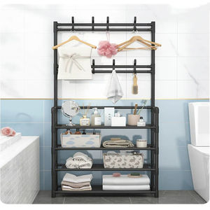 Manufacturer Black Color Coat Rack Entryway Organizer Modern Style <b>Hall</b> Tree with Shoe Shelf Multi-function Hatstand - Product Image 5