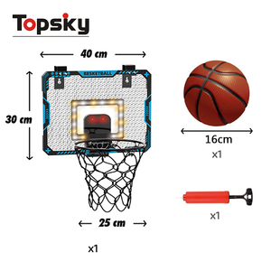 Funny Fitness Indoor Portable Wall Basketball Stand LED Light Electronic Scoreboard Mini Basketball <strong>Hoop</strong> Kids Sports Plastic - Product Image 2
