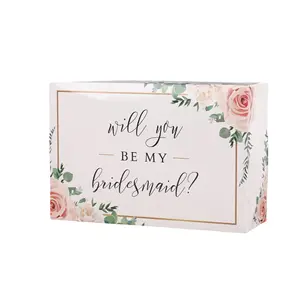 Hot Sale Will You Be My Bridesmaid Proposal Gift Box With Logo Rose Gold