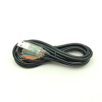 FTDI USB a RS232 Extremo de cable serie 6C Conector USB transparente Cable USB de velocidad completa para Programa de compilador