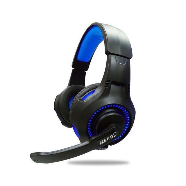 ELE-GATE Over-Ear Plastic Gaming Headset Dynamic Driver Wired 3.5mm with Mic No Noise Cancellation for PS4 Xbox One PC Laptop