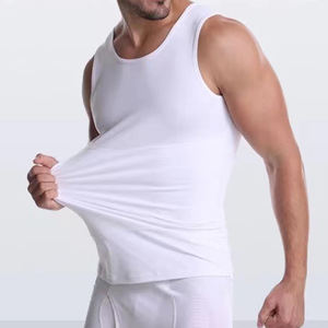 Hygieia Custom uomo canotta a compressione del petto senza maniche camicie da allenamento Shapewear uomo dimagrante giubbotto modellante - Product Image 3