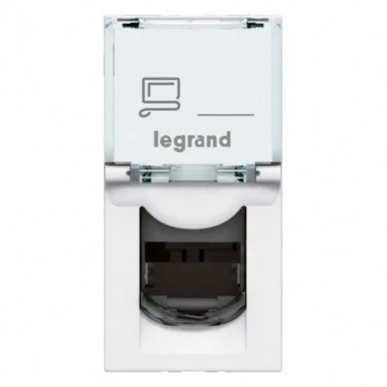 France Type RJ45 Toolless CAT6 UTP 1 modul jaringan Keystone Jack FRANCE White Faceplate Perancis Port tunggal 45*22.5mm