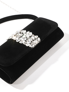 Bolso de Mano de Diseño Bell, de Alta Gama, de Terciopelo Cuadrado, con Brillantes y Diamantes de Imitación, Elegante, para Damas, para Bodas y Banquetes, Personalizado, de Lujo - Product Image 5