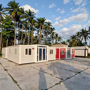 Listo para la venta 40Ft Prefab Container House Pre-Fab Home con 3 dormitorios y sala <span class=keywords><strong>de</strong></span> estar <span class=keywords><strong>de</strong></span> diseño plegable para <span class=keywords><strong>tiendas</strong></span> - Product Image 1