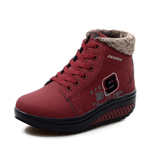 Nuevos <span class=keywords><strong>botines</strong></span> informales para mujer, tacones planos <span class=keywords><strong>de</strong></span> <span class=keywords><strong>invierno</strong></span>, zapatos <span class=keywords><strong>de</strong></span> plataforma cálidos para mujer, <span class=keywords><strong>botines</strong></span> <span class=keywords><strong>de</strong></span> piel gruesa <span class=keywords><strong>de</strong></span> cuero antideslizante para mamá para la nieve - Product Image 2