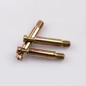 Furniture Fittings Carbon Steel M6 Color Zinc Plated Assembly KD Fittings Mini Fix Cam Connecting Bolt Cabinet Screw