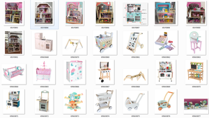 Cama mecedora de muebles de cuna de juguete de madera blanca pura de fácil montaje con edredón no tejido - Product Image 5