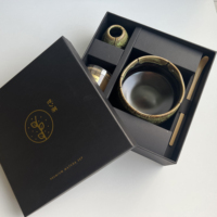 Ensemble fouet à matcha, bol à matcha, fouet en bambou et support, cuillère en bambou, kit d'outils pour la préparation du thé, cadeau pour les amateurs de matcha