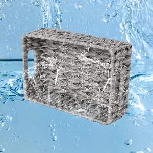 Cestino di <span class=keywords><strong>vimini</strong></span> <span class=keywords><strong>in</strong></span> canna impermeabile cesto portaoggetti con manico <span class=keywords><strong>in</strong></span> <span class=keywords><strong>vimini</strong></span> non profumato contenitore decorativo 2 pezzi - Product Image 4