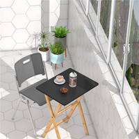 Table pliante en bambou pour regarder la télévision - Plateau de table pour manger, plateau de table pour collations, noir