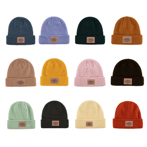 Waffle Knit Beanie Manufacturer Custom Skull Cap <strong>Men</strong> Woman Warm <strong>Winter</strong> Thermal <strong>Hat</strong> with Fleece Lining - Product Image 4
