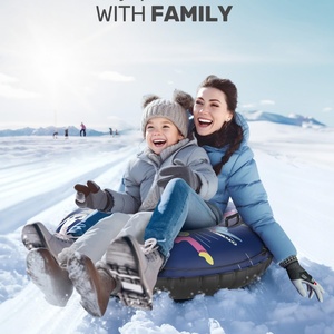 Tube à neige et luge gonflables en PVC pour enfants et adultes, robustes et épaissis avec poignées solides, couleur personnalisable, jeux d'extérieur - Product Image 5