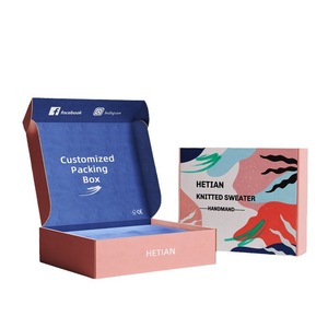 Boîte postale en carton couleur personnalisée imprimée sur mesure pour fabricant OEM, emballage en papier, boîte d'expédition ondulée pour vêtements - Product Image 3