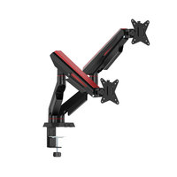 Soporte para Dos Monitores LDT114-KP03, Soporte de Escritorio Totalmente Ajustable, Soporte VESA, Brazo para 2 Monitores de Juego para Pantallas de Ordenador de 17 a 35 Pulgadas