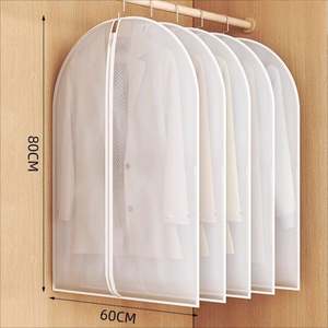 Housse de protection transparente pour vêtements, pour voyage, déménagement, rangement dans le placard, anti-mites, pour pull, veste, manteau - Product Image 1
