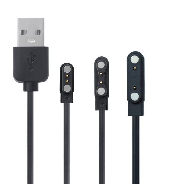 Ls02 Pure Copper 2pin Usb Smart Watch Children Watch Magnetic Charging Data Cable Wire Charger for Xiaomi Haylou Solar Ls05