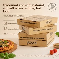 Nouvelle boîte d'emballage carrée pour pizza de qualité alimentaire, 8 pouces, en papier kraft jetable épaissi, vente en gros Chine