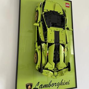Cadre photo compatible Lego <span class=keywords><strong>Lamborghini</strong></span> Porsche, décoration murale pour chambre et salon, peinture en porcelaine cristalline à suspendre pour la maison - Product Image 1