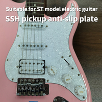 SSH Top Full Set Electric Guitar Accessories ST SQ Single Top with Pickup Wiring Assembly Black & White Made of Metal & PVC