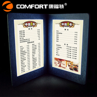 Porte-menu en cuir A4 avec éclairage LED, pour bar, restaurant, hôtel, fête, vin, boissons, nourriture, support de livre, menu de table avec éclairage LED
