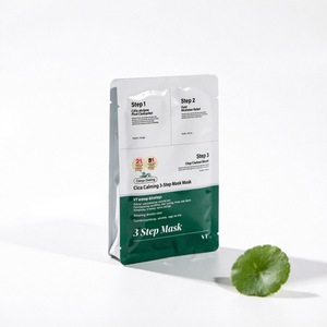 Masque en feuille apaisant VT Cica en 3 étapes, pour tous types de peaux, extrait de centella et de riz - Product Image 1