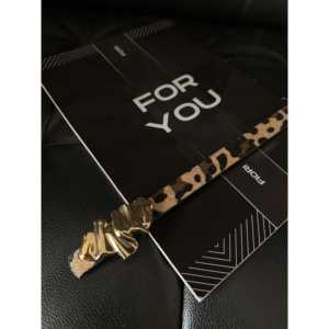 Cinturón de Cuero Vacuno de Diseño Fiori con Estampado Animal, Hebilla de Forma Casual, Cinturón de Cuero Genuino para Mujer - Product Image 2