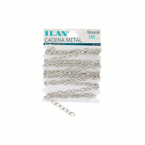 Catena in metallo ILAN, circa 1 m, colore argento, per la creazione di gioielli e artigianato - Product Image 2