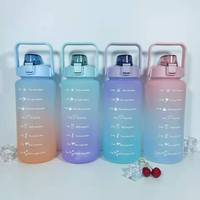 Offre Spéciale – Ensemble de 3 Bouteilles d'Eau Sportives en Plastique de 2000 ml – Nouveau Style
