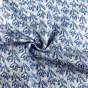 Bán Buôn Tùy Chỉnh Kiểm Tra Lưới Thoáng Khí Muối Shrank Nhăn Dệt Trọng Lượng Nhẹ 100% Cotton In Vải Cho Túi Xách & Trang Phục - Product Image 3