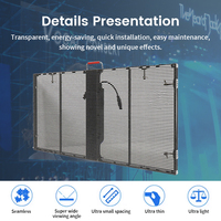 Vitrine Led transparente 3.91-7.81 1000X1000mm 1X1m panneau tenture murale écran numérique pour Film de fenêtre en verre de magasin