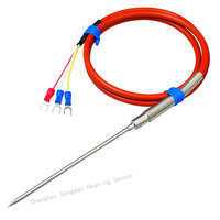 Capteur de température à aiguille pointue PT100, thermocouple à résistance en platine pour tube à diamètre variable, à insertion par perforation